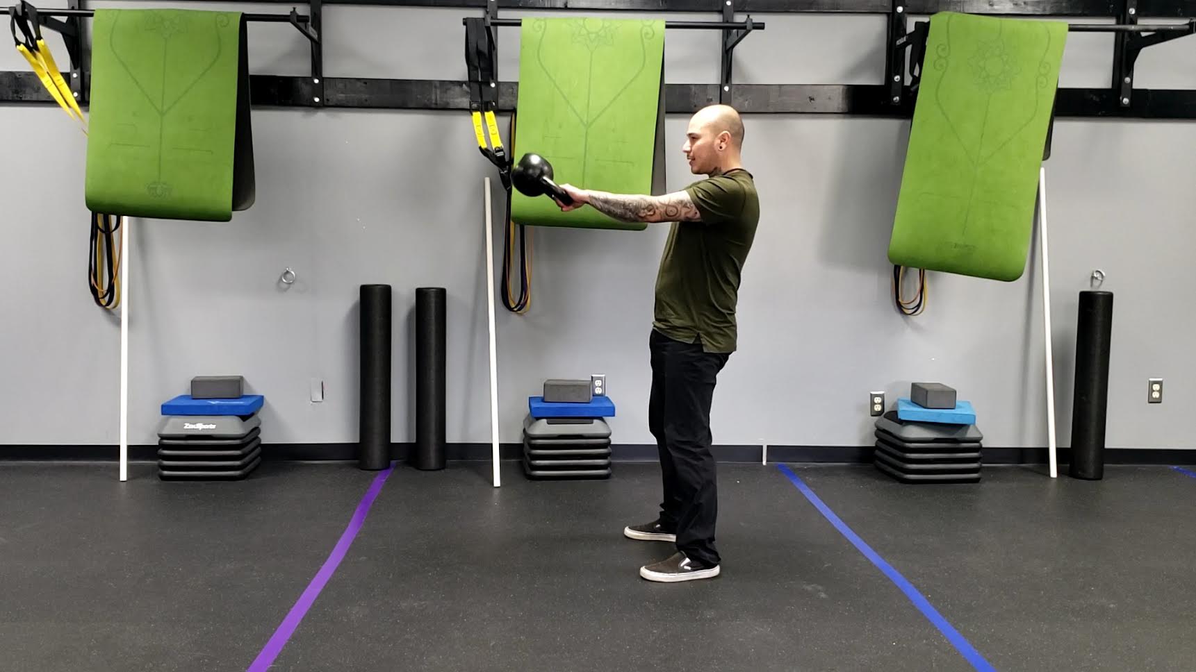 William Sturgeon, RKC Team Leader performing a kettlebell swing